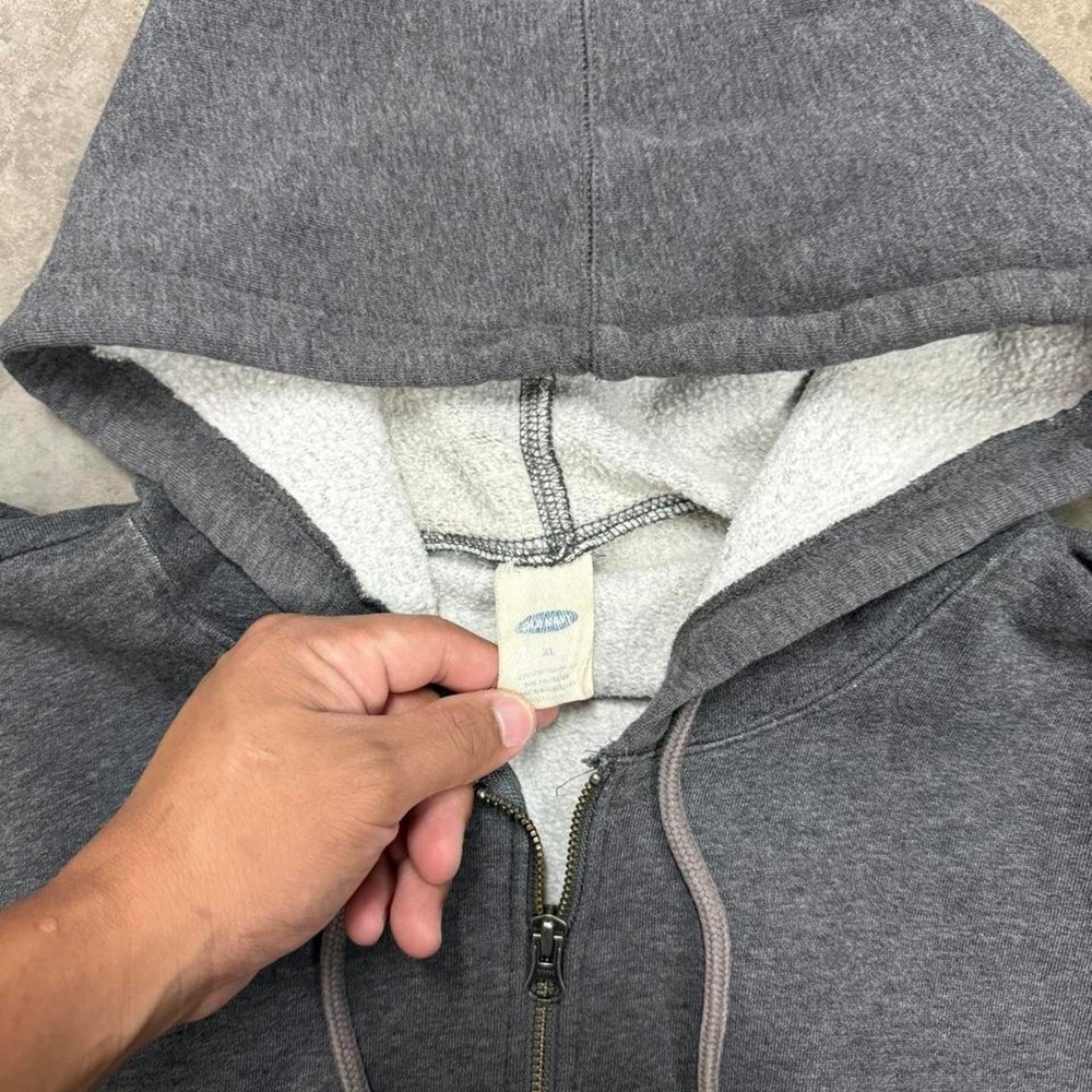 Old Navy Athletic Mens XL Gray Heavyweight Fleece Lined Full Zip Hoodie Y2K - Picture 4 of 5
